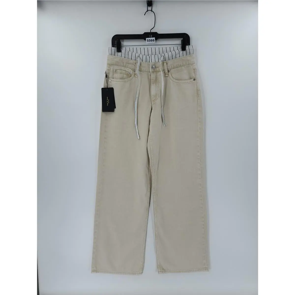 Rag Bone Saige Full Boxer Stright Leg Jeans - Sand Stone Size 26