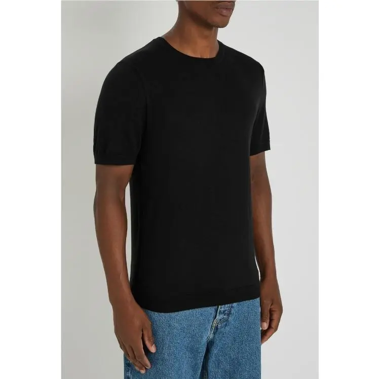 Rag Bone Aulton Knit SS Tee In Black Size: Medium