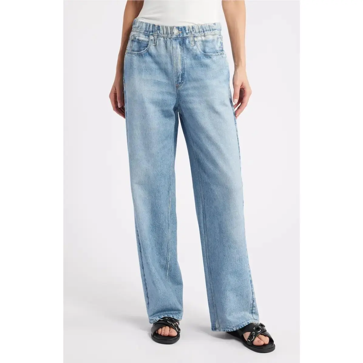 Rag Bone Miramar Wide Leg in Valentina Photo Print Jean Pants XS