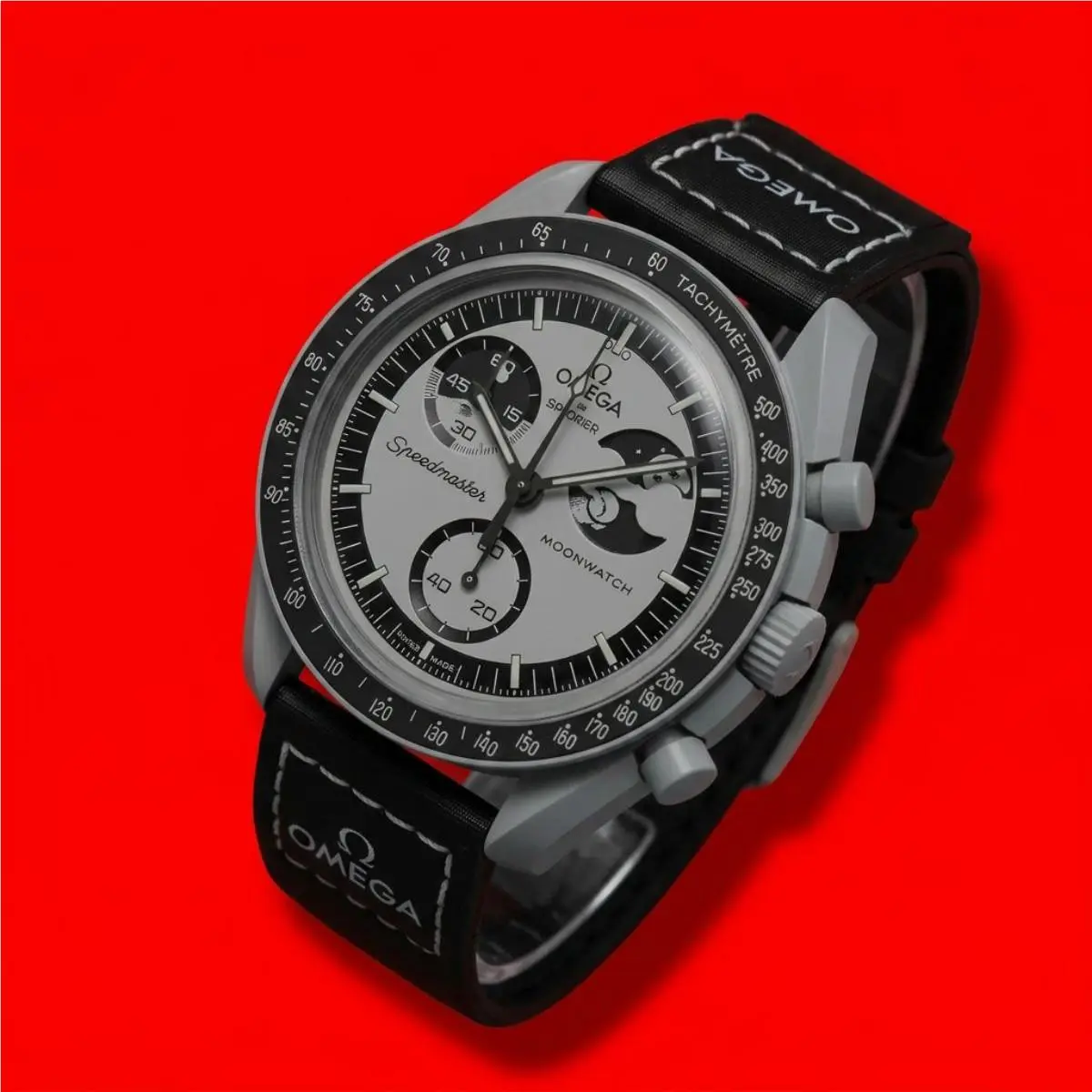 Swatch x  Moonswatch Mission to The Earthphase Bioceramic Unisex Watch by Omega
