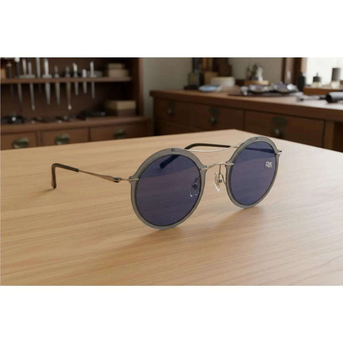 Rimless Round Sunglasses Ultra Light Weight Rx-able 8705 by Silhouette
