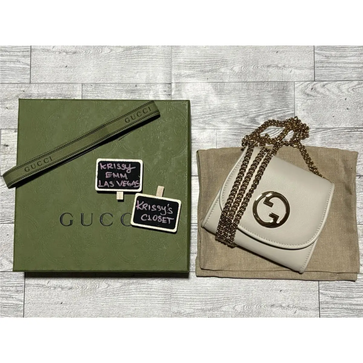 Gucci Blondie Medium Chain Wallet - Complete Inclusion