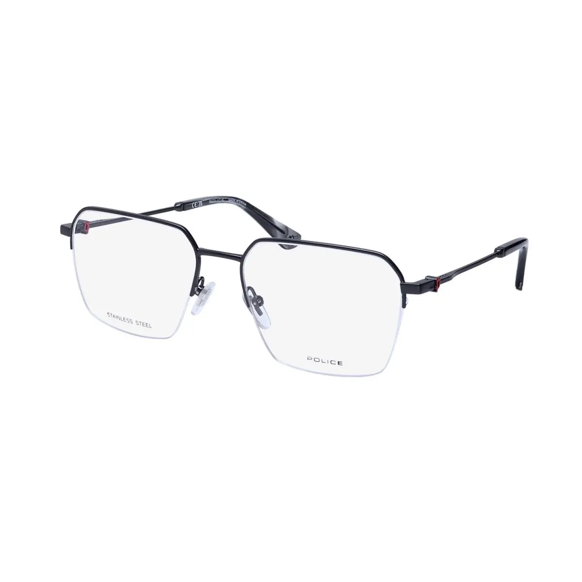 Police VPLL68 Force 1 Eyeglass Frame/eyewear Stainless Steel Metal Durable Mens