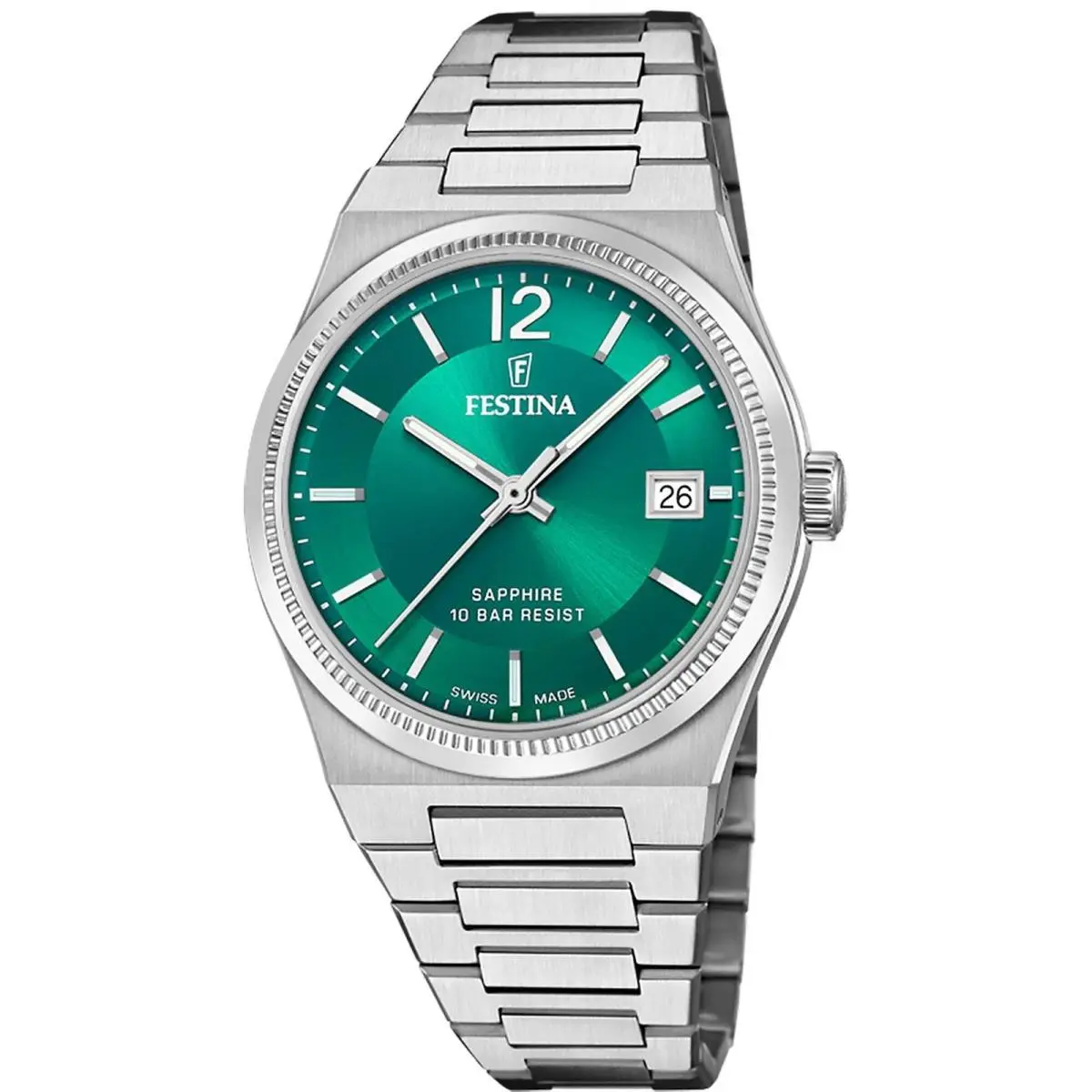 Rive Green / Stainless Steel Green Dial Wristwatch F20035-5 by Festina
