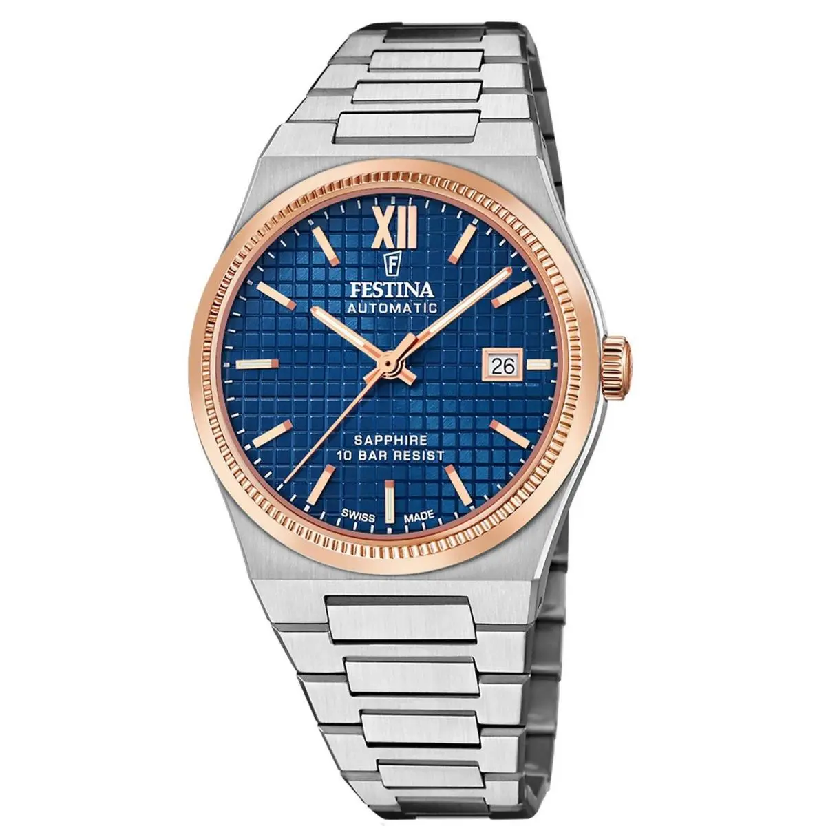 Riv Blue / Stainless Steel Blue Dial Wristwatch F20030-2 by Festina