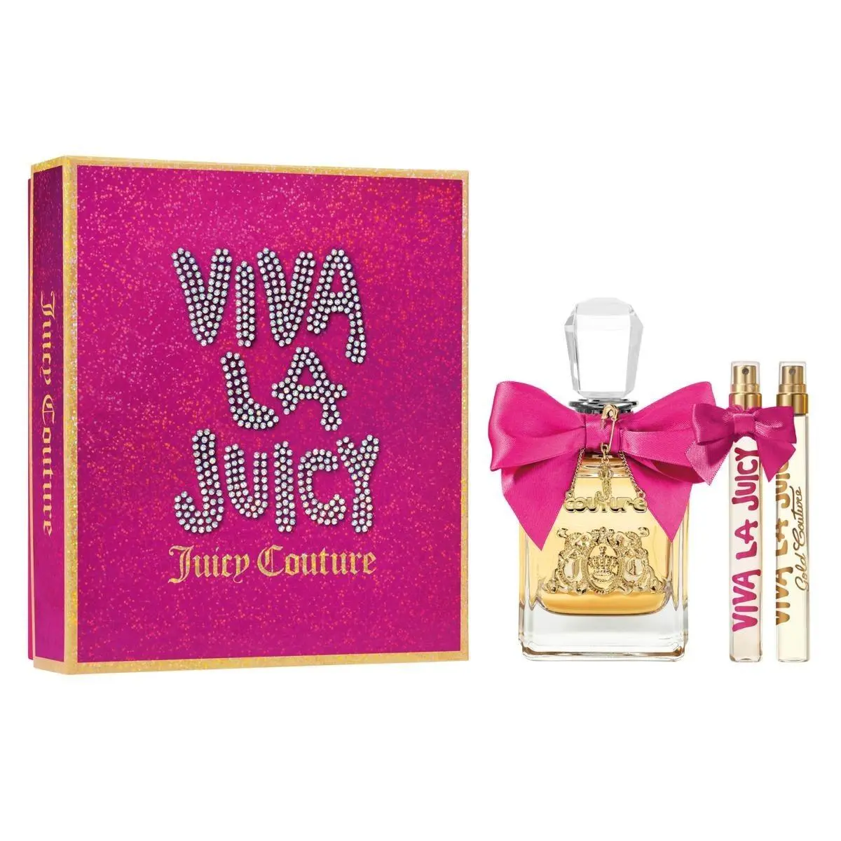 Viva La Juicy 3 pc Set: 3.4 oz 0.33 oz Edp + 0.33 oz Gold Couture Edp Box by Juicy Couture