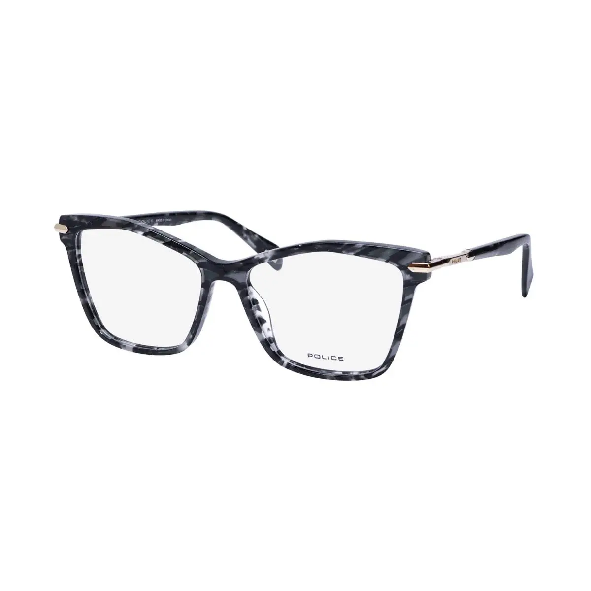Police VPLD21 Mermaid 1 Eyewear Plastic Womens 09GC Gray Cat Eye Full-rim