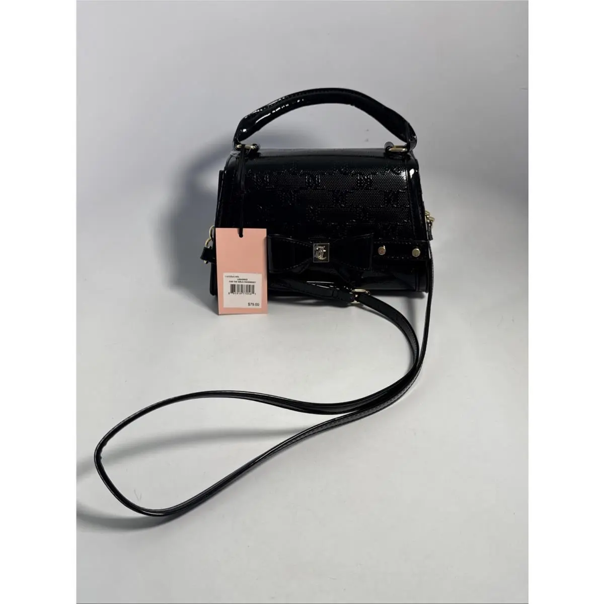 Juicy Couture Liquorice For The Girls Crossbody Ag Purse Tote Small Black