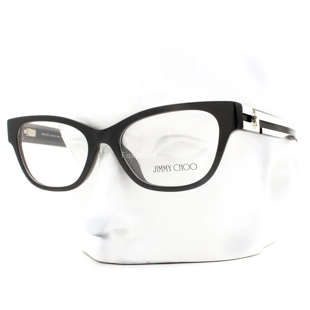 Jimmy Choo Eyeglasses JC 3010U 5017 Glasses Polished Black White 52mm with Case