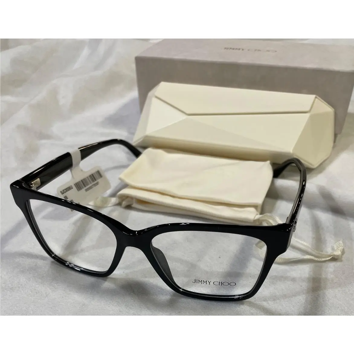 Jimmy Choo JC3006U Black Pillow Shape Frame Demo Lenses