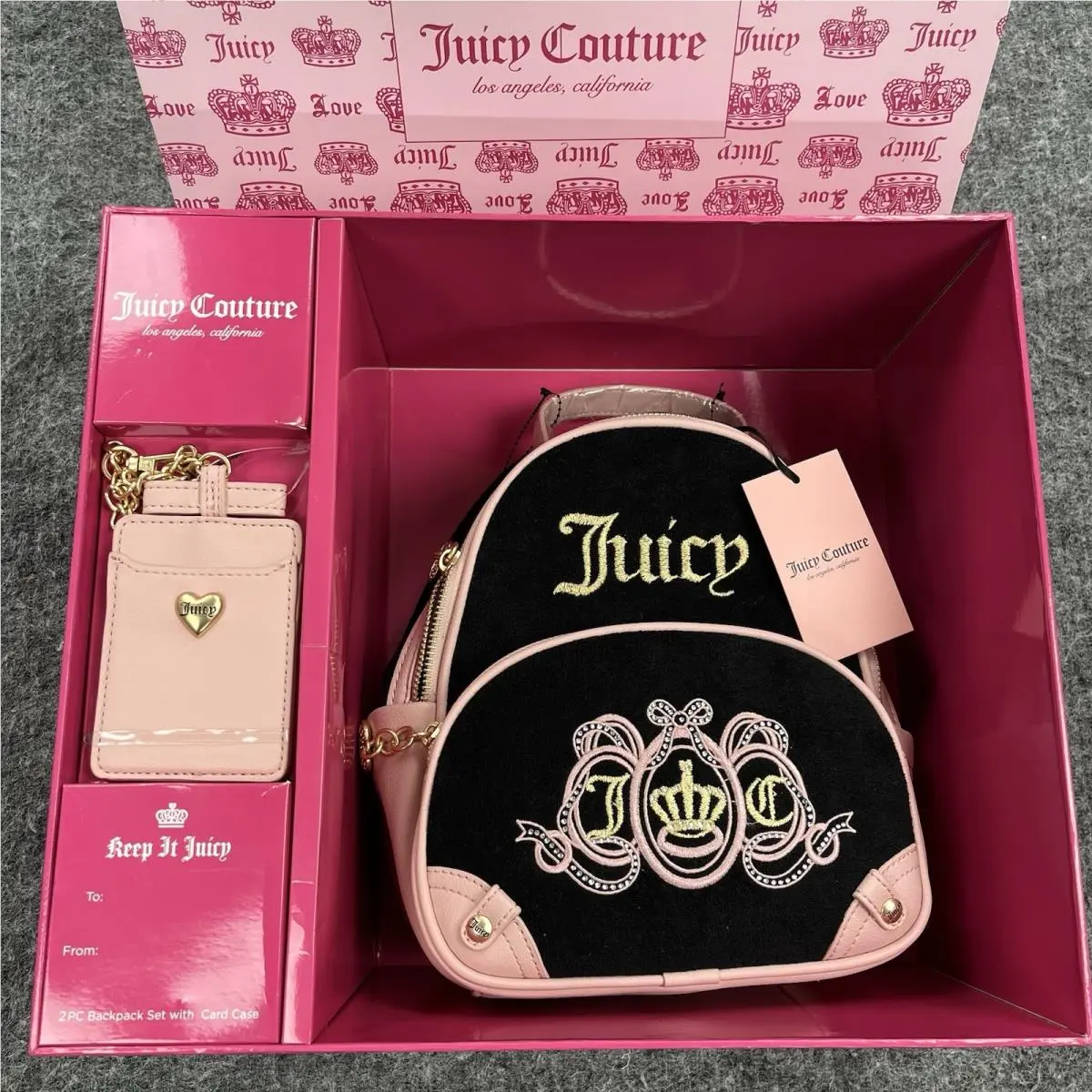 Juicy Couture Mini Backpack Heritage Card Case