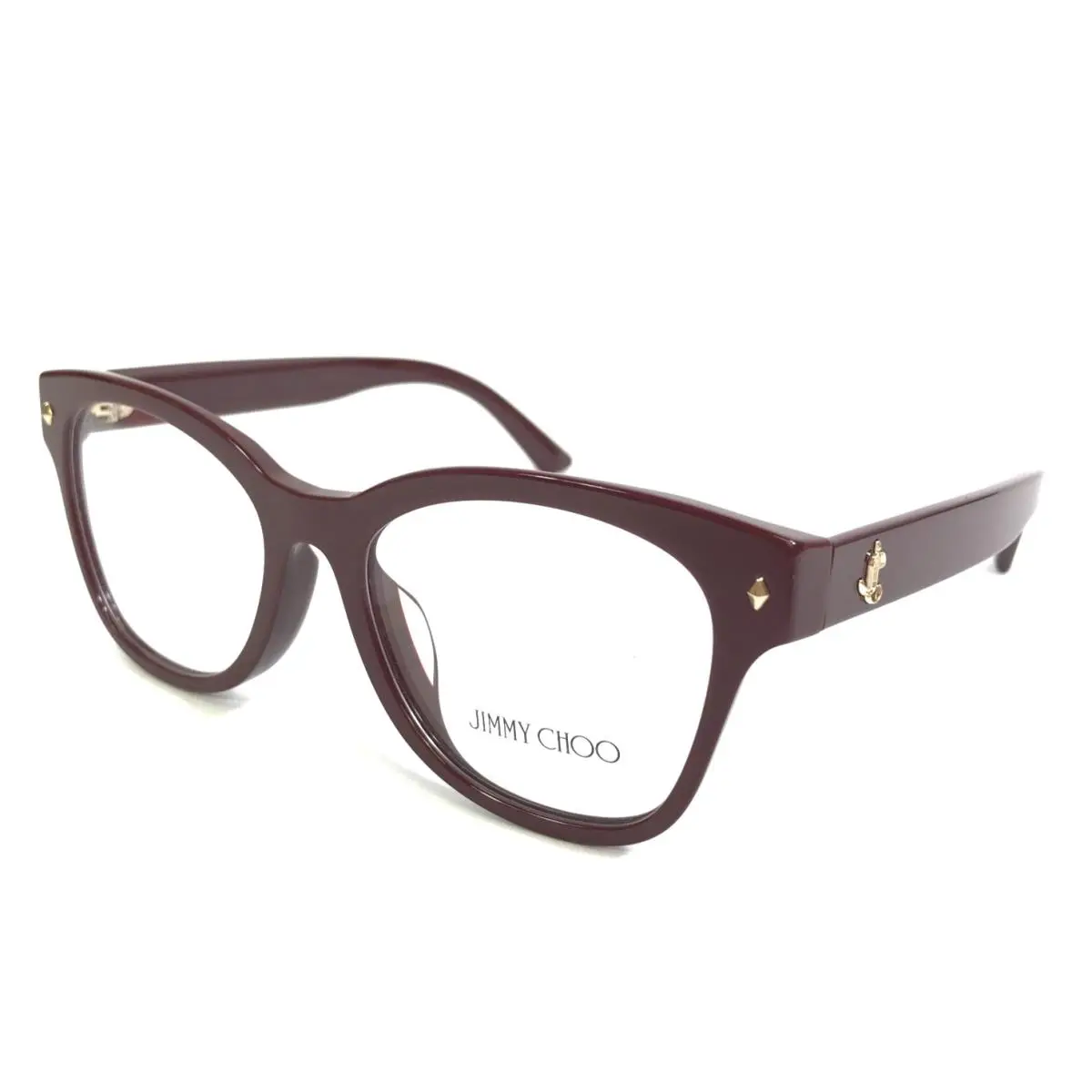 Jimmy Choo Eyeglasses Frames JC3056F 5057 Shiny Red Cranberry Cat Eye 52-17-140