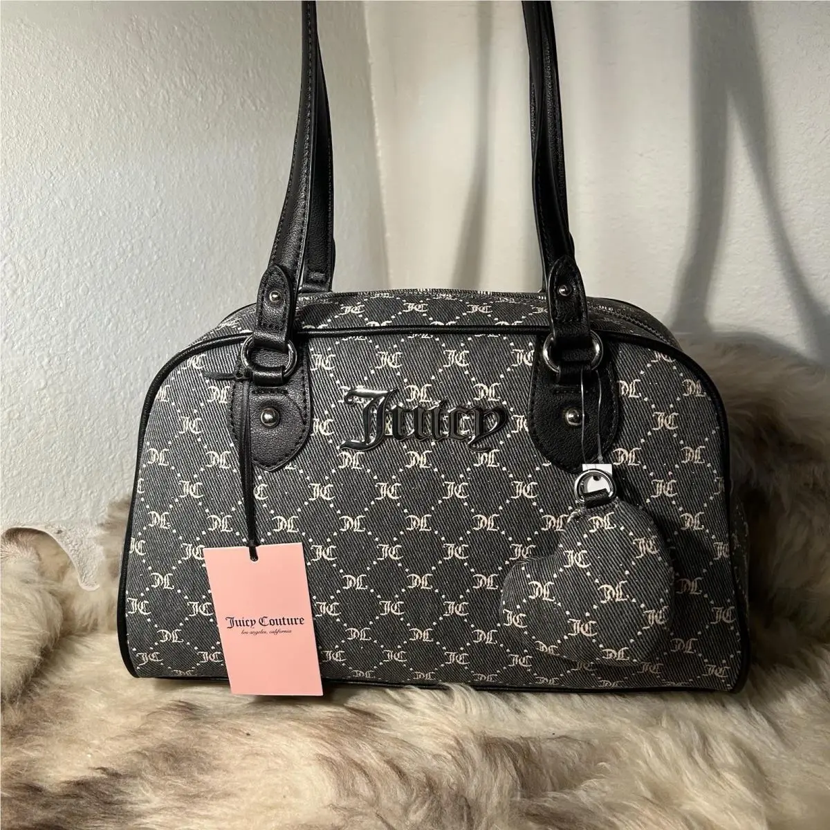 Juicy Couture She’s The Moment Satchel - Liquorice Black Pink Clay