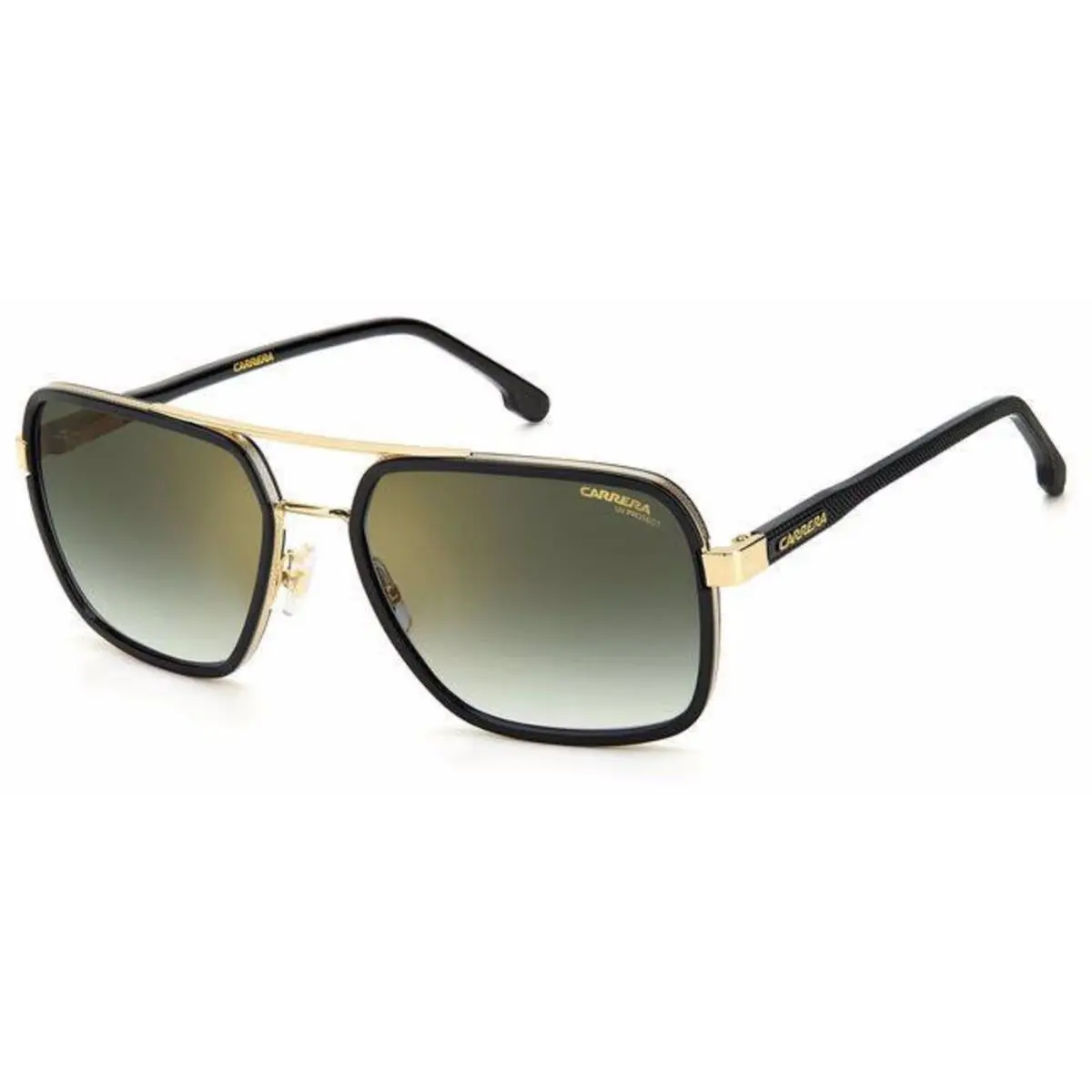 256 /S Hld6 D6 Green Shaded Gold Mirror Antirefex Size 58 Sunglasses by Carrera
