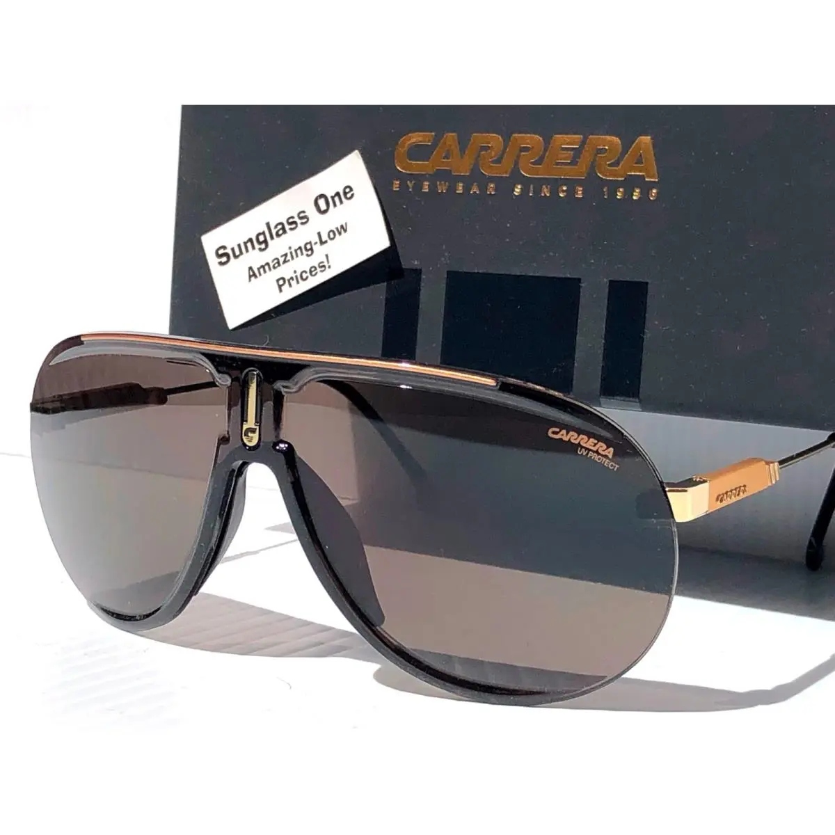 Carrera Superchampion Brown Gold Frame Borwn Lens Sunglass 2M22K