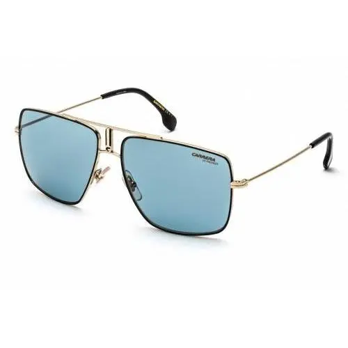 1006/S LKS2Y Square Black-gold/blue with Gold Flash Sunglasses Frame by Carrera
