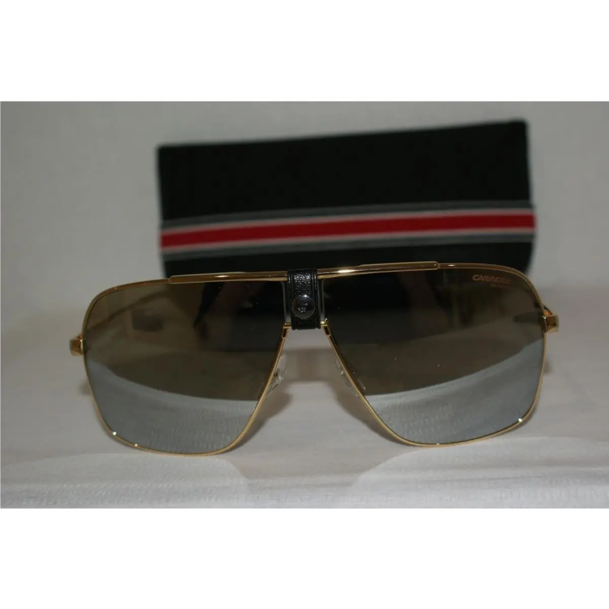 Carrera Sunglasses 1018/S Gold W Mirrored Lenses RHLT4 63-11 W Orig Cas