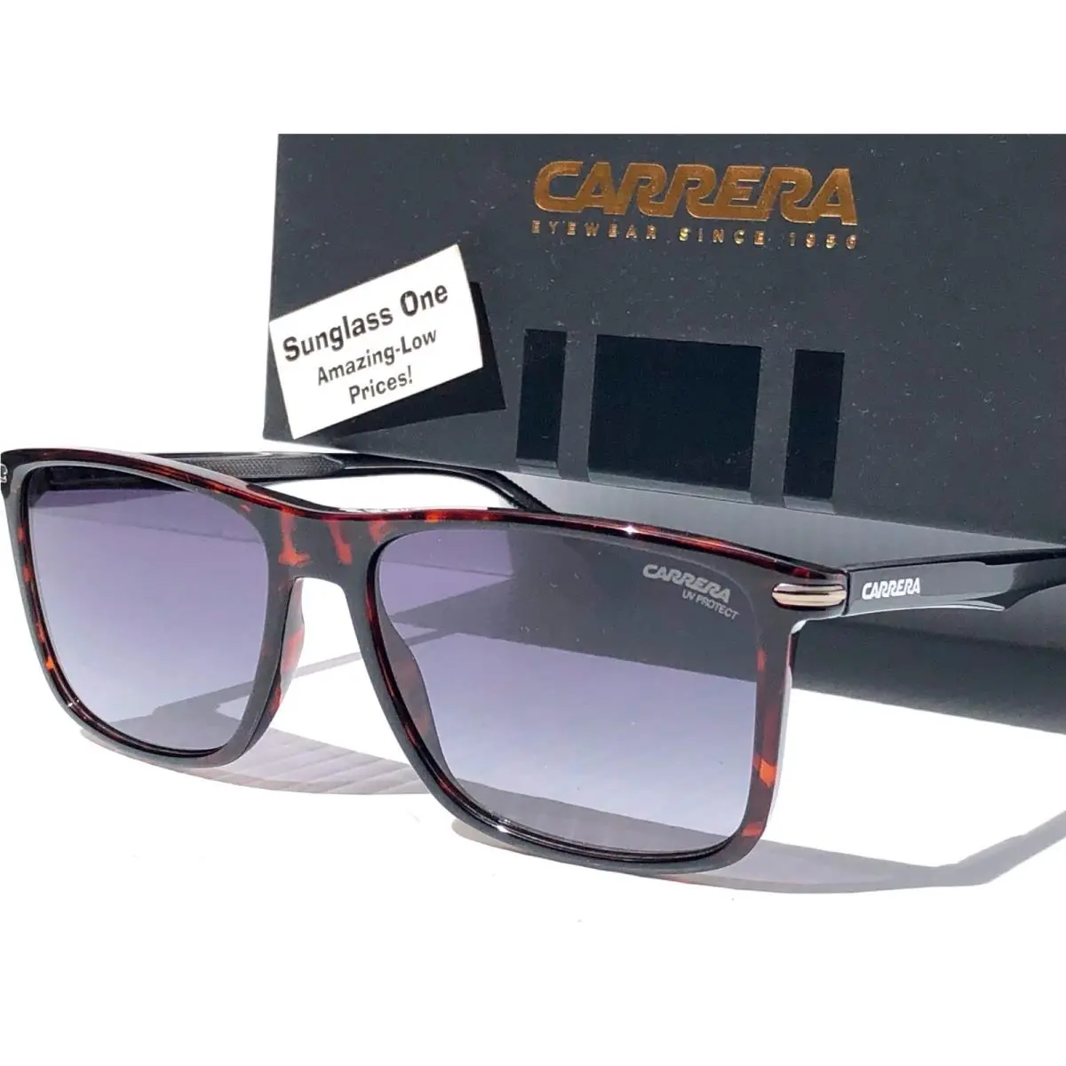 Carrera Havana Gold Frame Gradient Grey Lens Sunglass 298/S 0869O