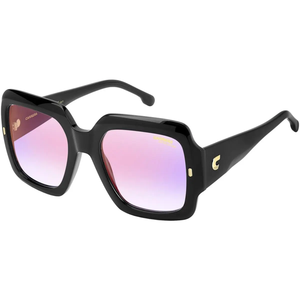 Women`s Black Oversize Squared Butterfly Sunglasses - CA3004S 0807 TE by Carrera