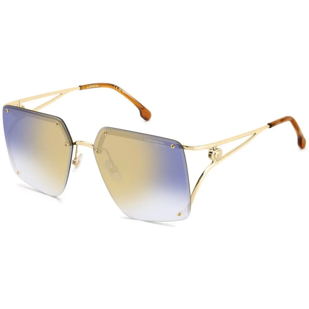 3041 /S Y21v 1v Blue Shaded Gold Mirror Size 60 Sunglasses by Carrera