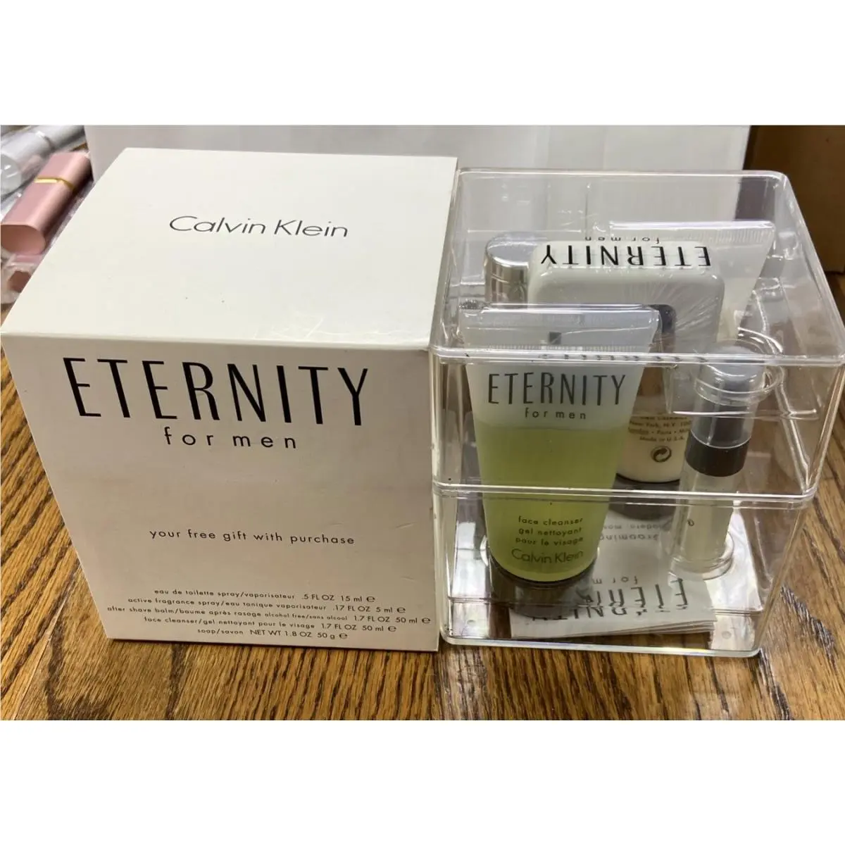 Calvin Klein Grooming Eternity Gift Set Fragrance After Shave Balm Cleanser ++++