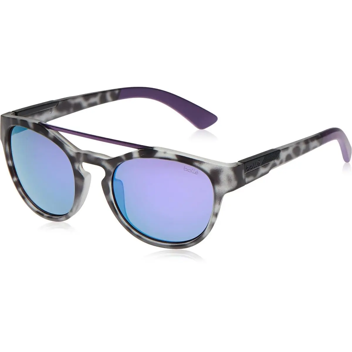 Bollé Boxton Sunglasses Matte Black Tortoise Violet Medium Unisex by Bolle