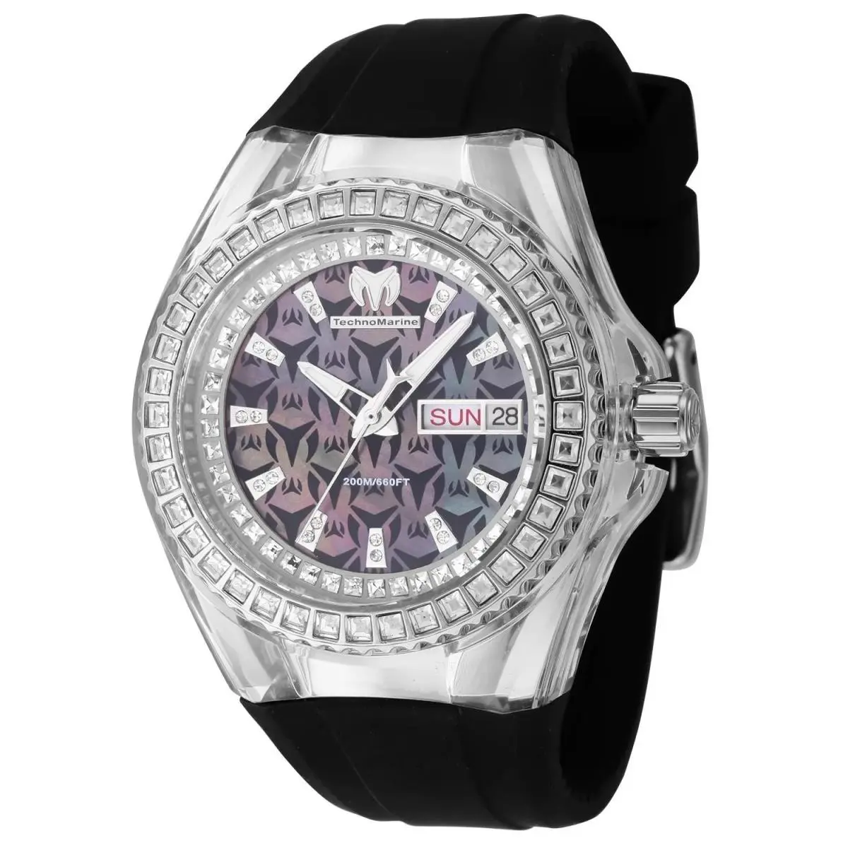 Technomarine Women`s TM-121174 Cruise Monogram Quartz Black Dial Watch by TechnoMarine