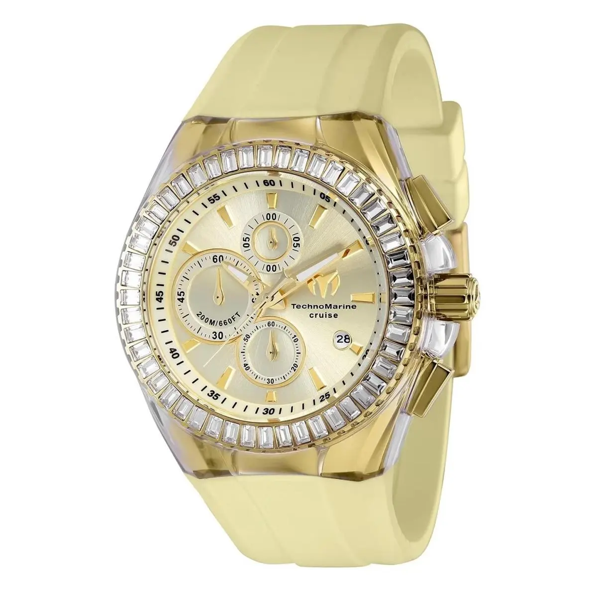 Technomarine TM-121159 Quartz Watch Silver Dial Silicon 45mm Men by TechnoMarine