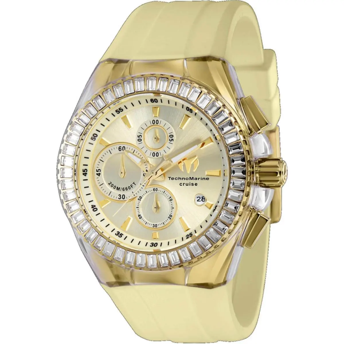 Technomarine Men`s Watch Cruise Chrono Champagne Dial Strap TM-121159 by TechnoMarine
