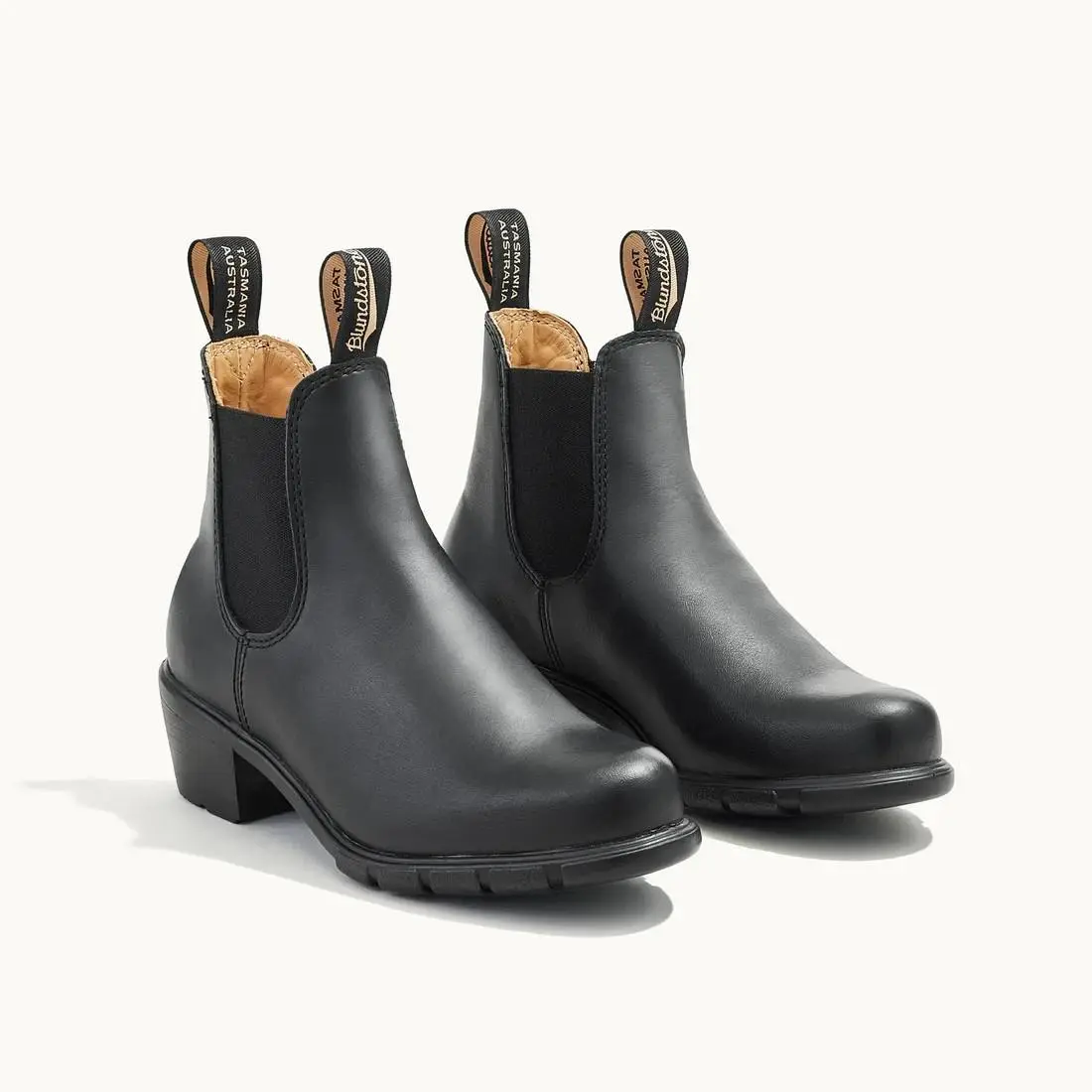 Blundstone 1671 Boots Men`s 4.5 Black Leather Cuban Heel Ankle Chelsea ZAP2545