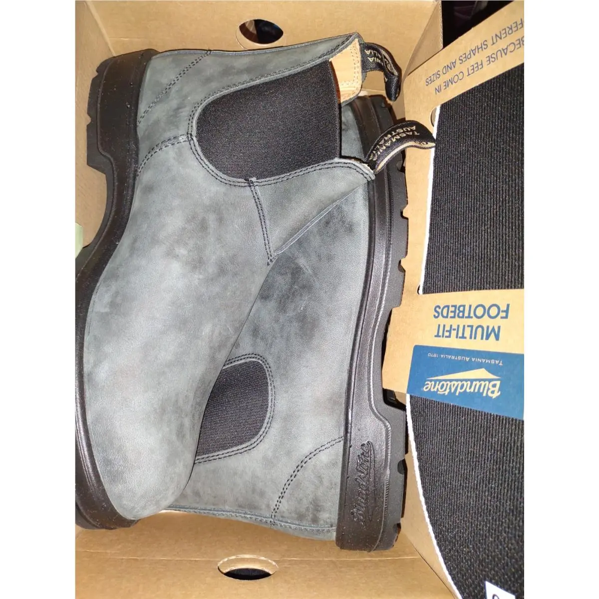 Blundstone Rustic Black 587 Elastic Sided Boots Lined US-11