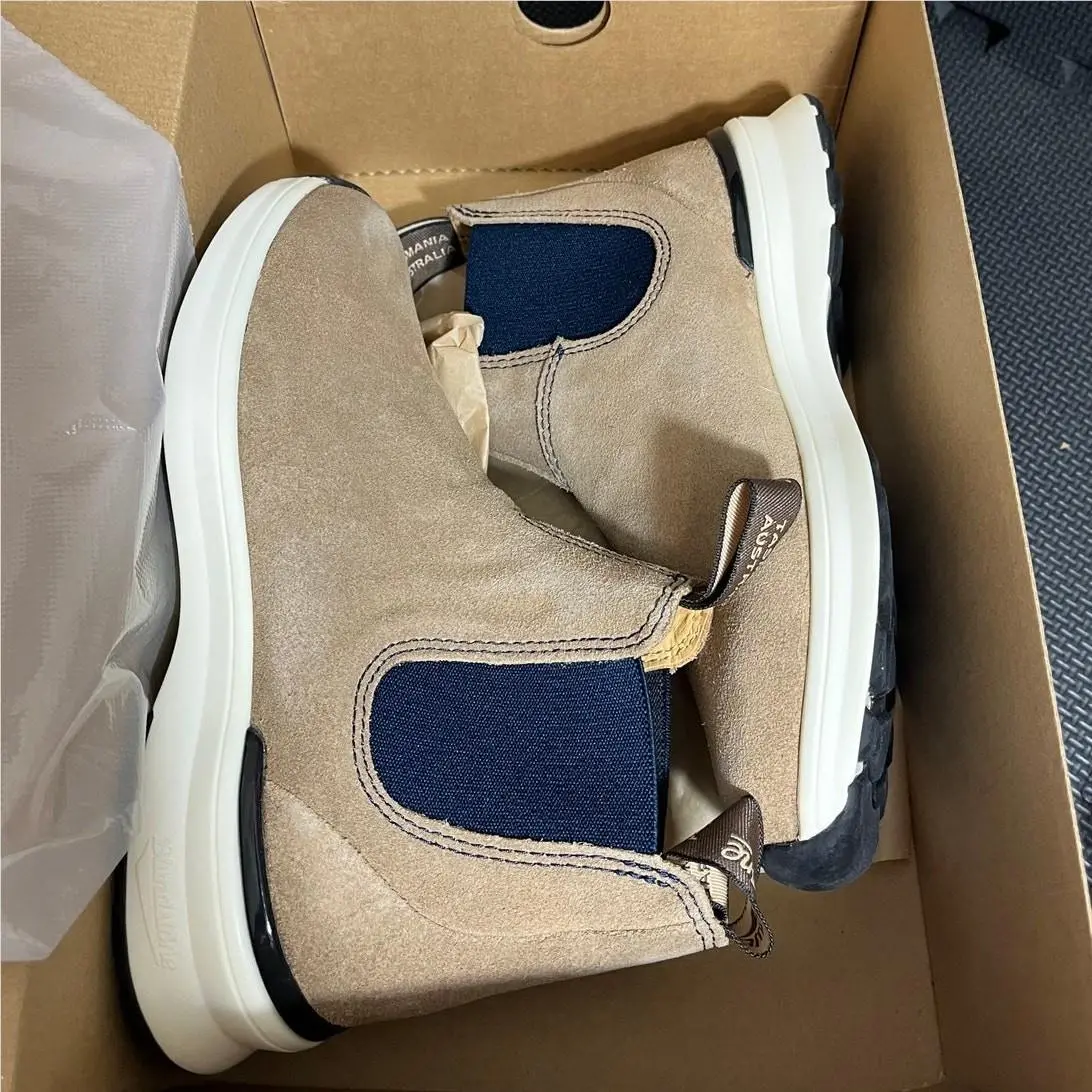Blundstone 2146 Chelsea Sneaker Boots Suede Navy Sand Womens 4 UK 7 US