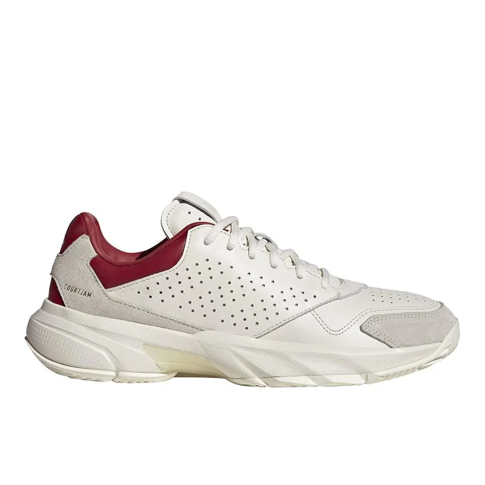Adidas Courtjam Control 3 Premium Tennis Mens White Sneakers Athletic Shoes JP9