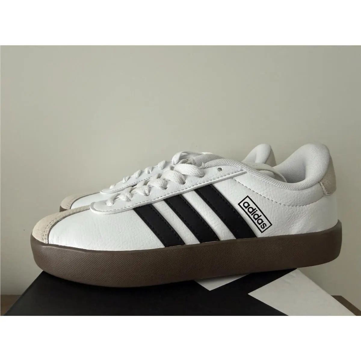 Adidas VL 3.0 Court Shoes White Black Classic Sneaker Casual Womens Size ID8797