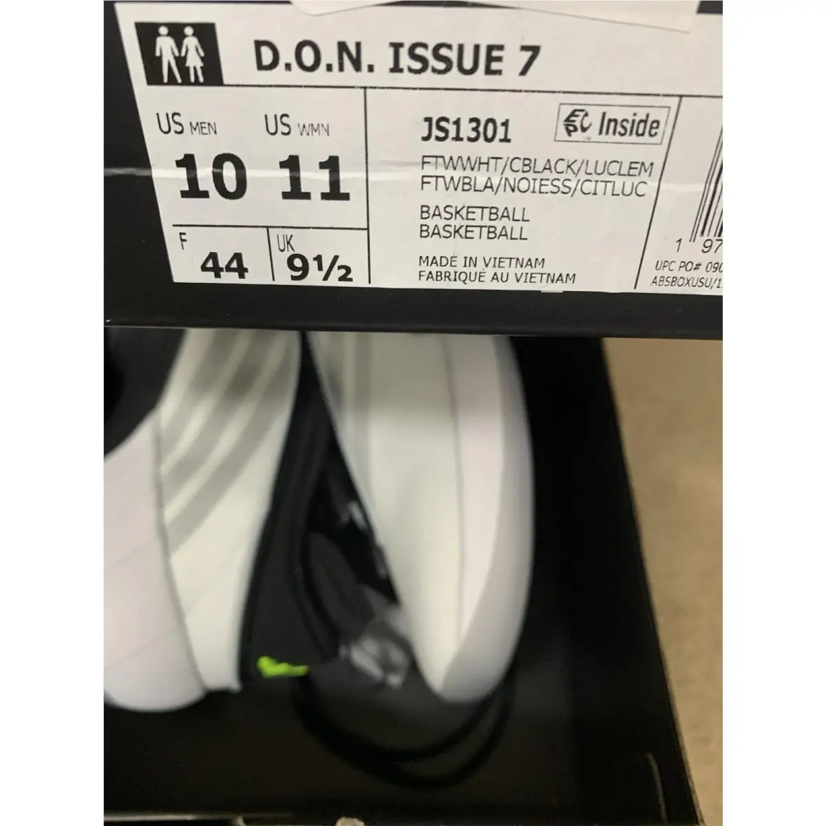 Adidas shoes - adidas D.O.N. Issue - Issue - JS1301 - Footwear White/Core Black/Lucid Lemon 4