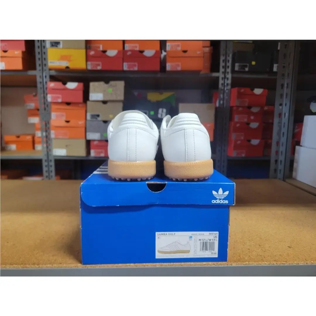 Adidas shoes - Adidas Samba Spikeless Golf Men Shoes - IH5169 - Crystal White Gum 8