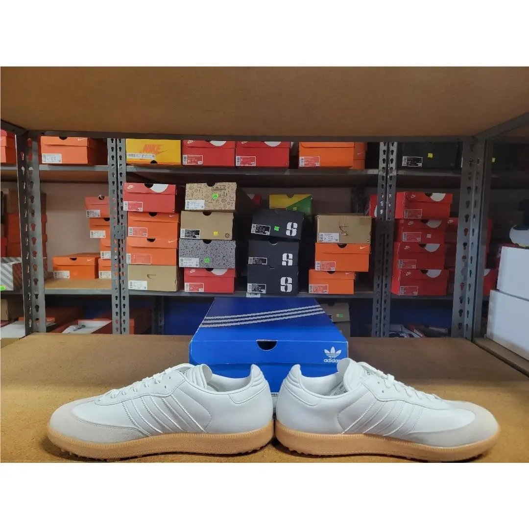 Adidas shoes - Adidas Samba Spikeless Golf Men Shoes - IH5169 - Crystal White Gum 6