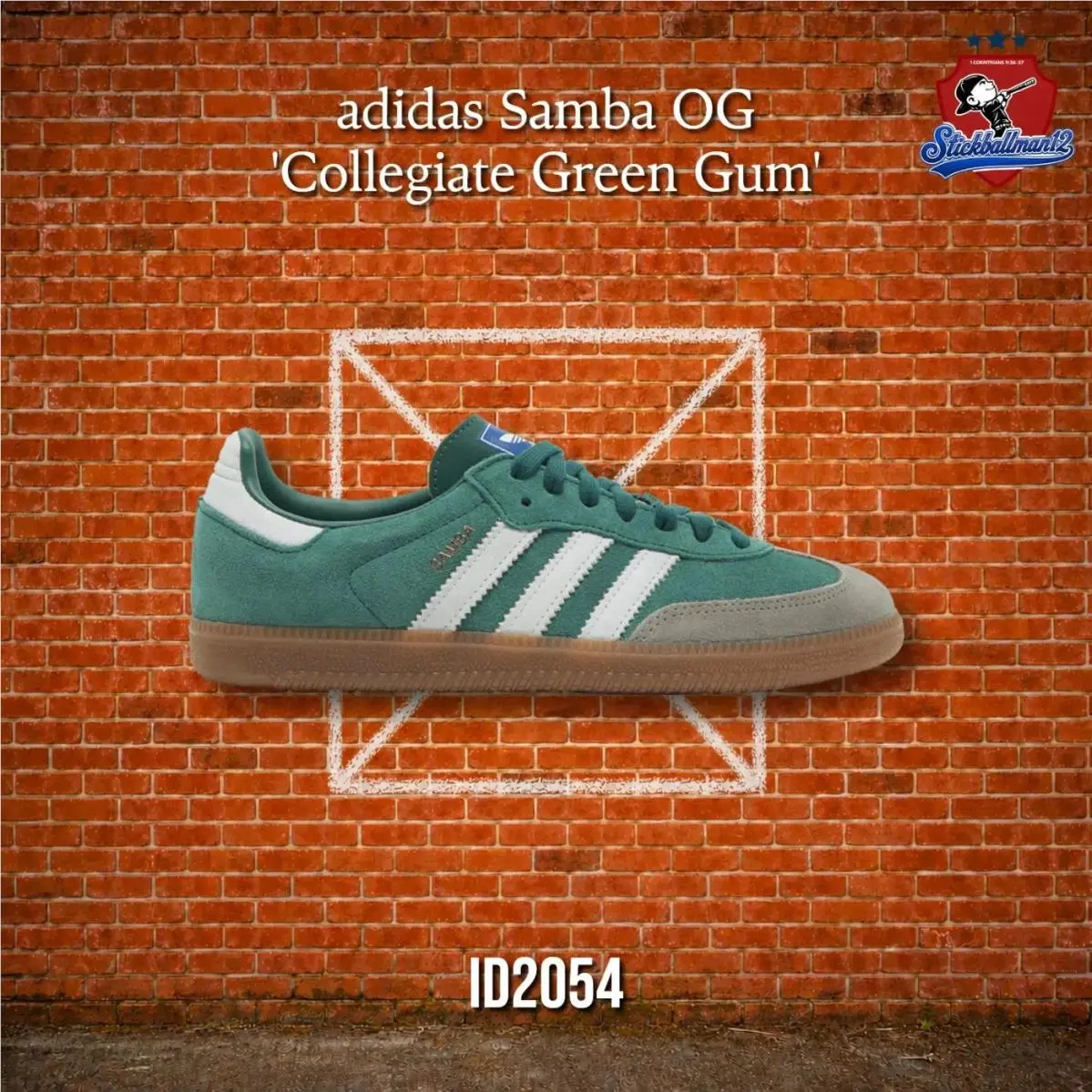 Samba OG Collegiate Green Gum Grey Toe ID2054 by Adidas