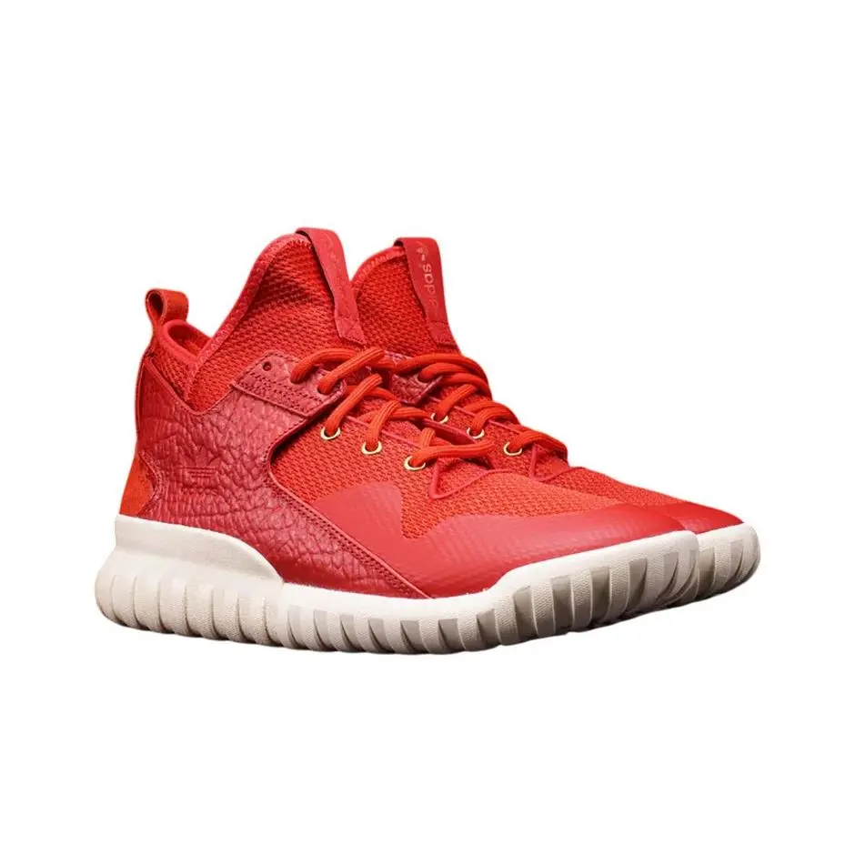 Adidas Tubular Runner Chinese New Year Men`s Adidas Red Tubular Runner Chinese Year Mesh Sneakers AQ2549
