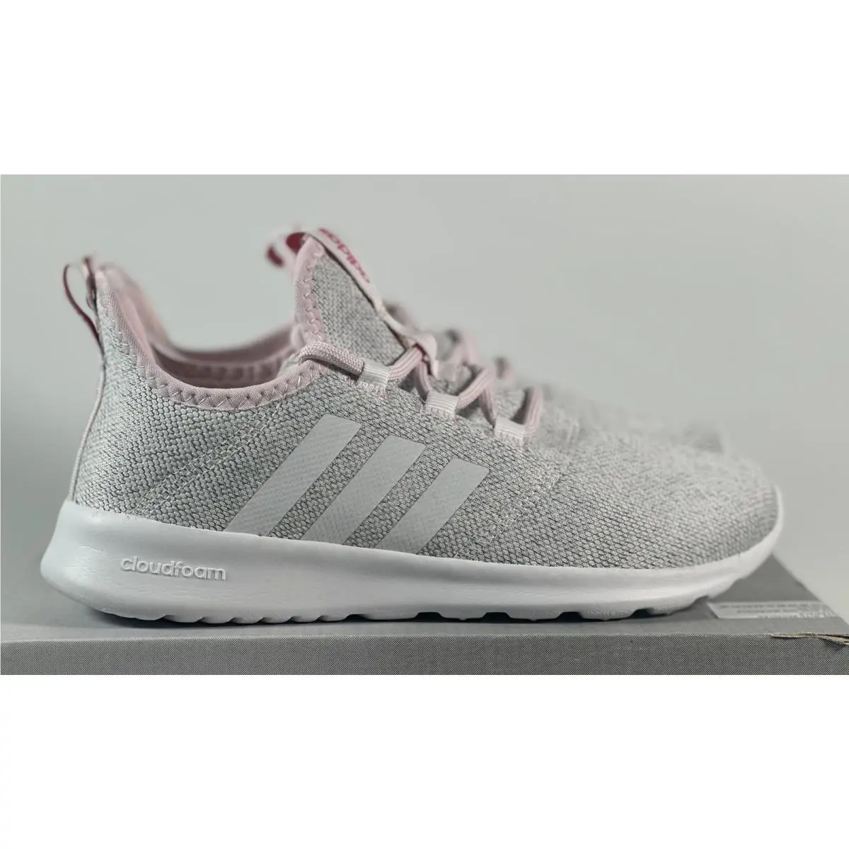Girls Adidas Cloudfoam Pure 2.0 Running Shoes - Pink/gray GY6588