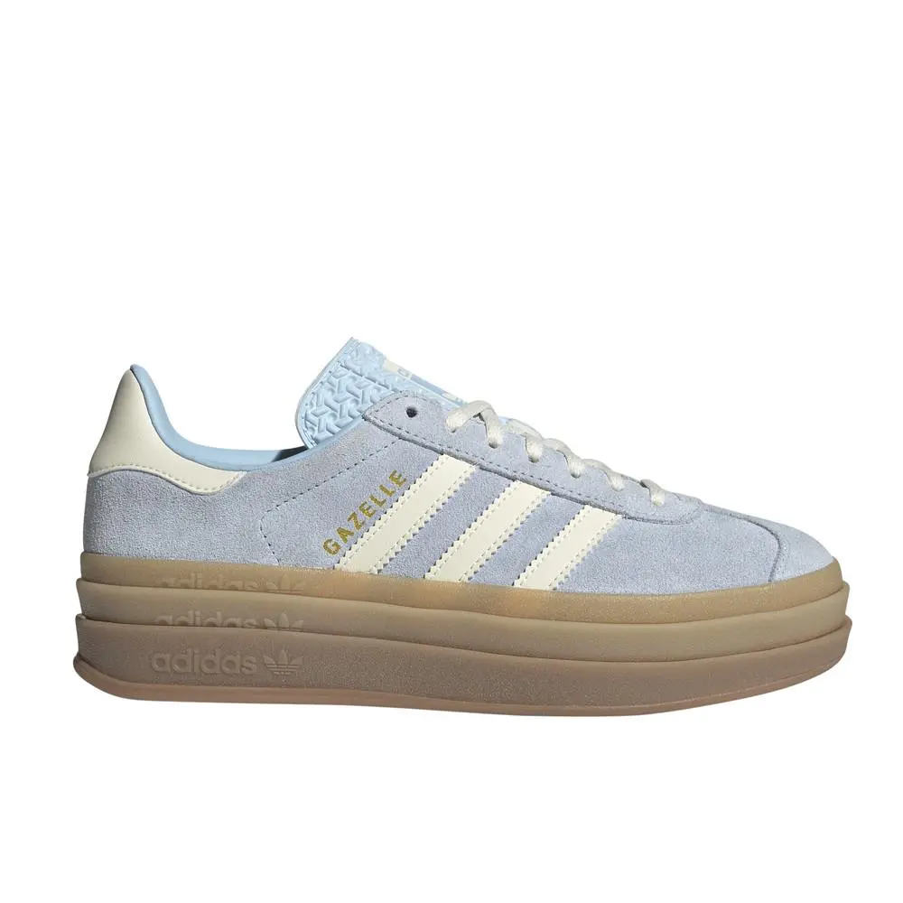 Adidas Gazelle Bold Lace Up Womens Blue Sneakers Casual Shoes JQ7776