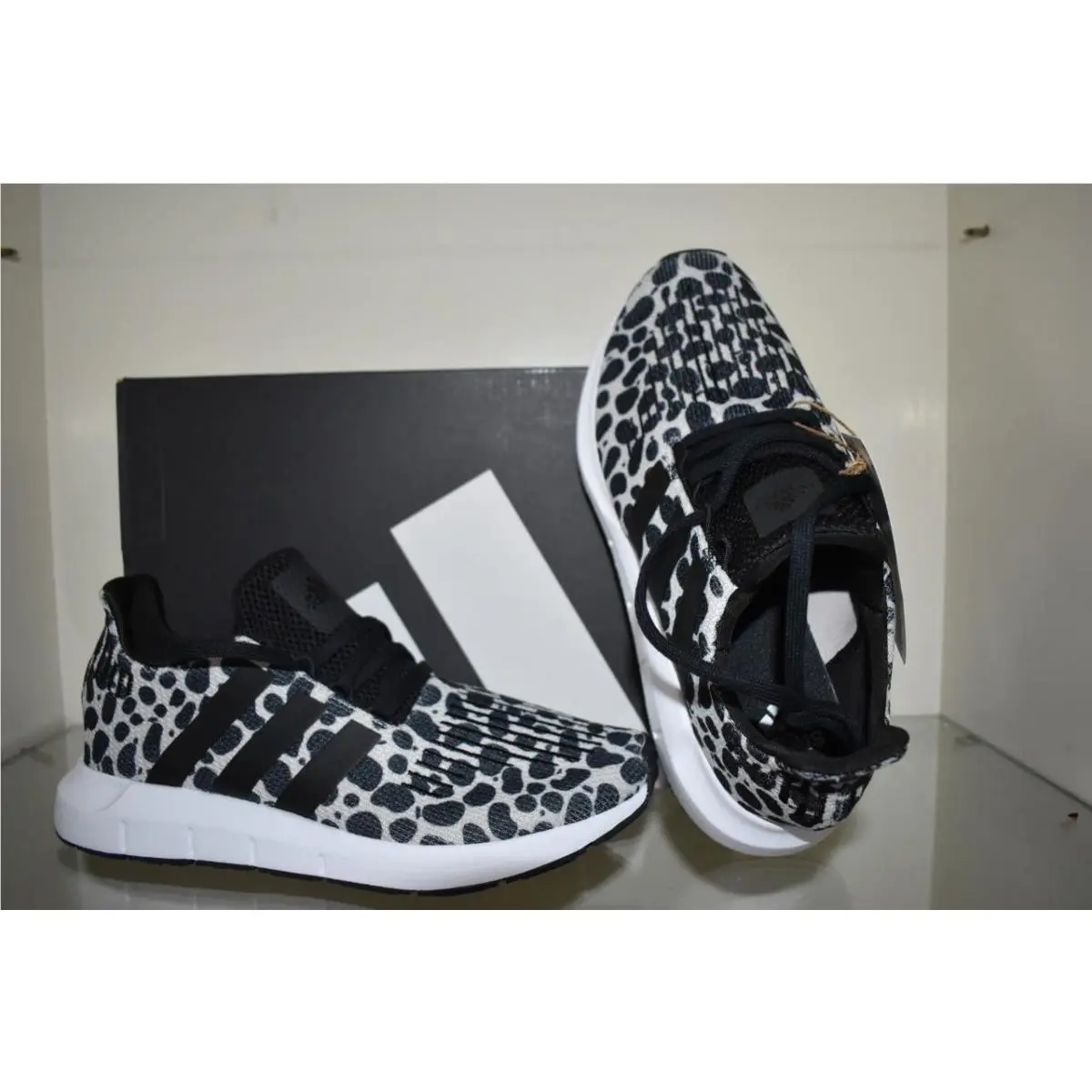 Adidas shoes - Adidas Women`s Swift Run 1.0 Shoes - JR0634 - Black/Gray 3