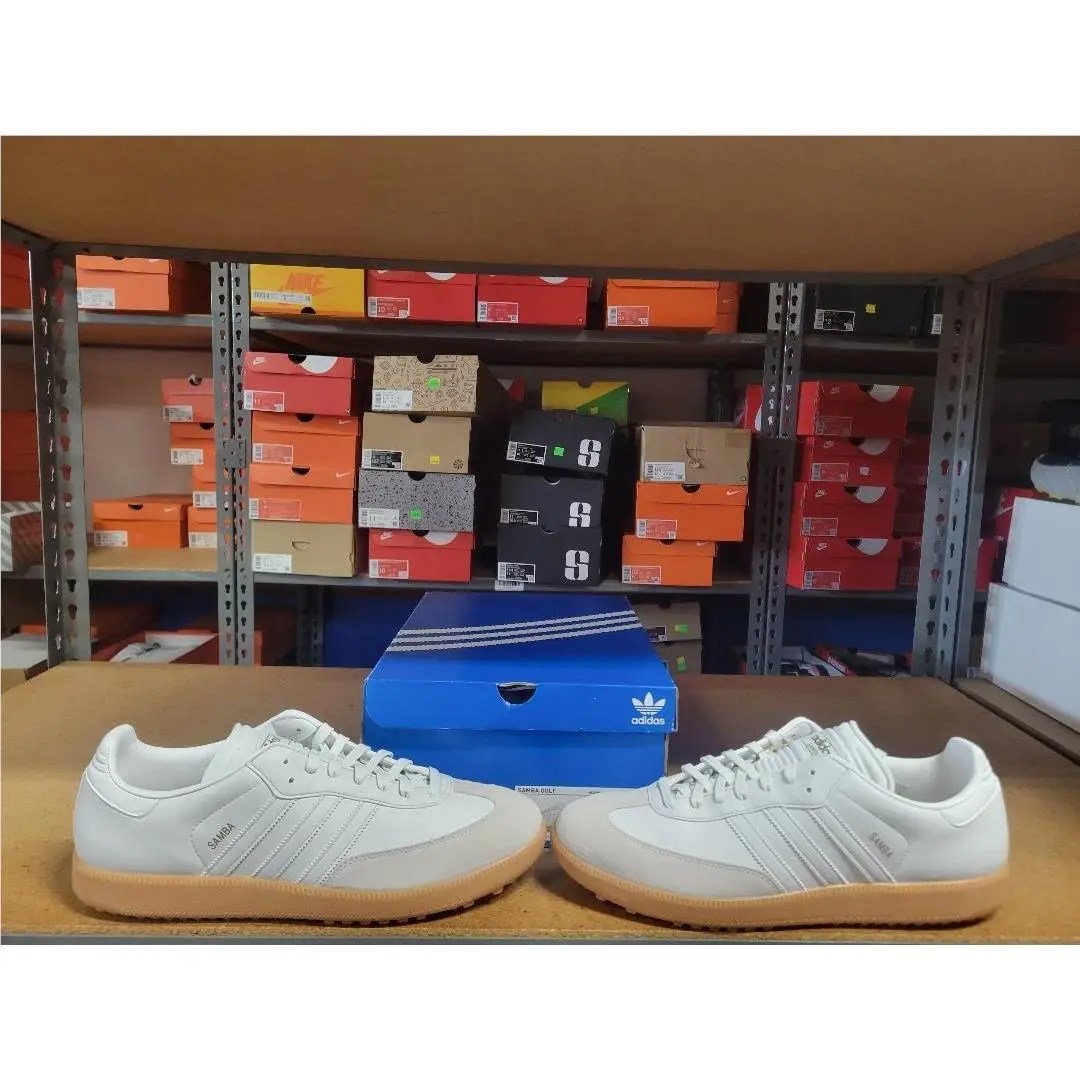 Adidas shoes - Adidas Samba Spikeless Golf Men Shoes - IH5169 - Crystal White Gum 6