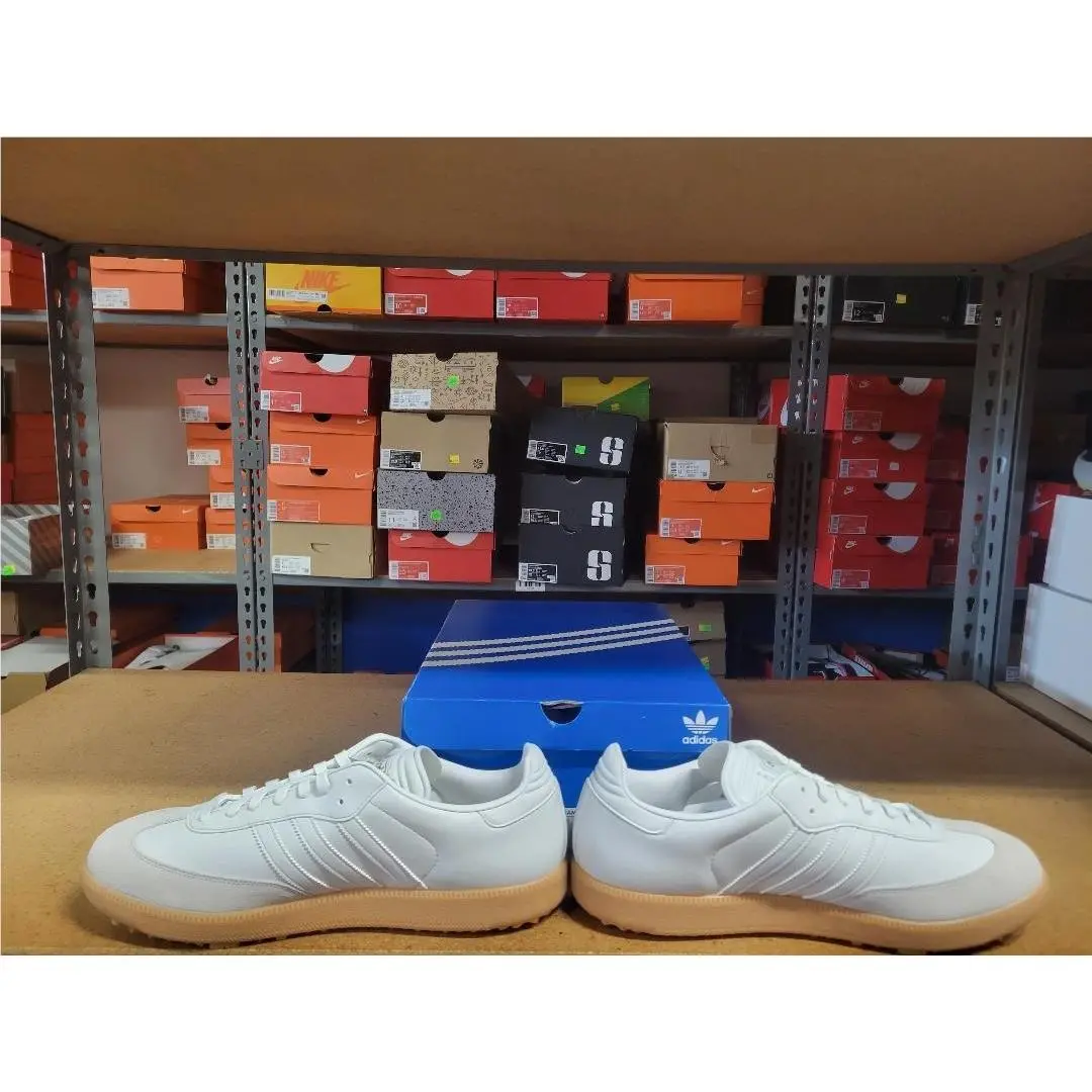 Adidas shoes - Adidas Samba Spikeless Golf Men Shoes - IH5169 - Crystal White Gum 7
