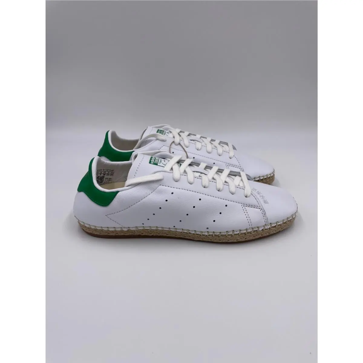 Adidas Clot Stan Smith Espadrille Cloud White Green Leather Womens JQ9226