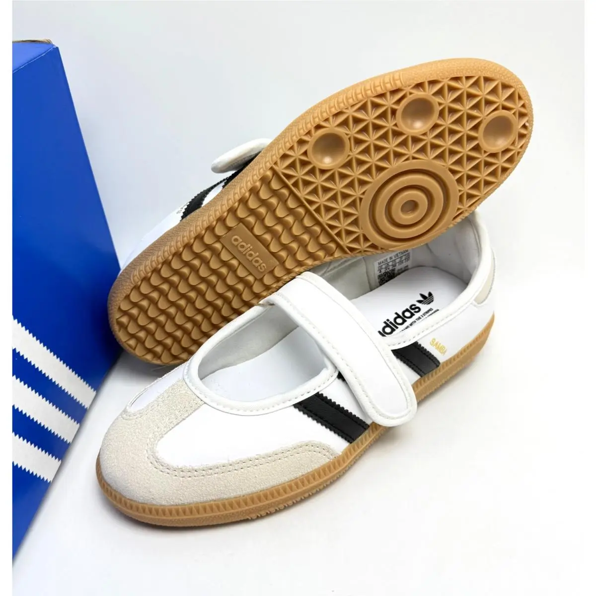 Adidas shoes - adidas Samba Jane J - Samba Jane - JR7436 - Footwear White/Alumina/Gum 12