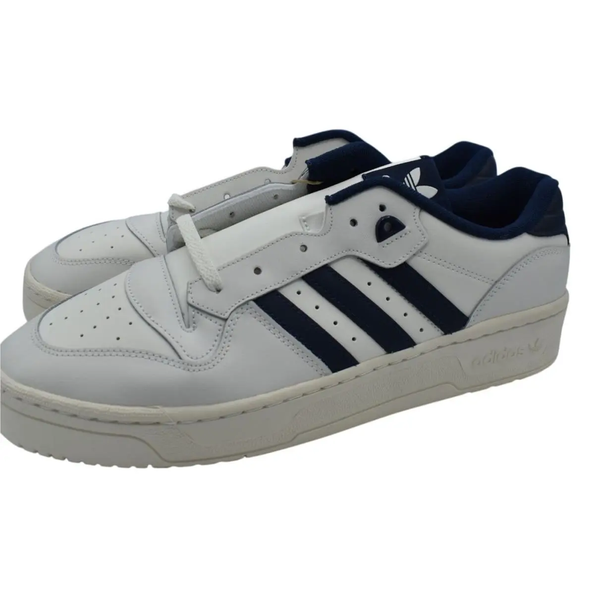 Adidas Mens Size 13 Rivalry Low White Navy Casual Sneakers Shoes Y2K