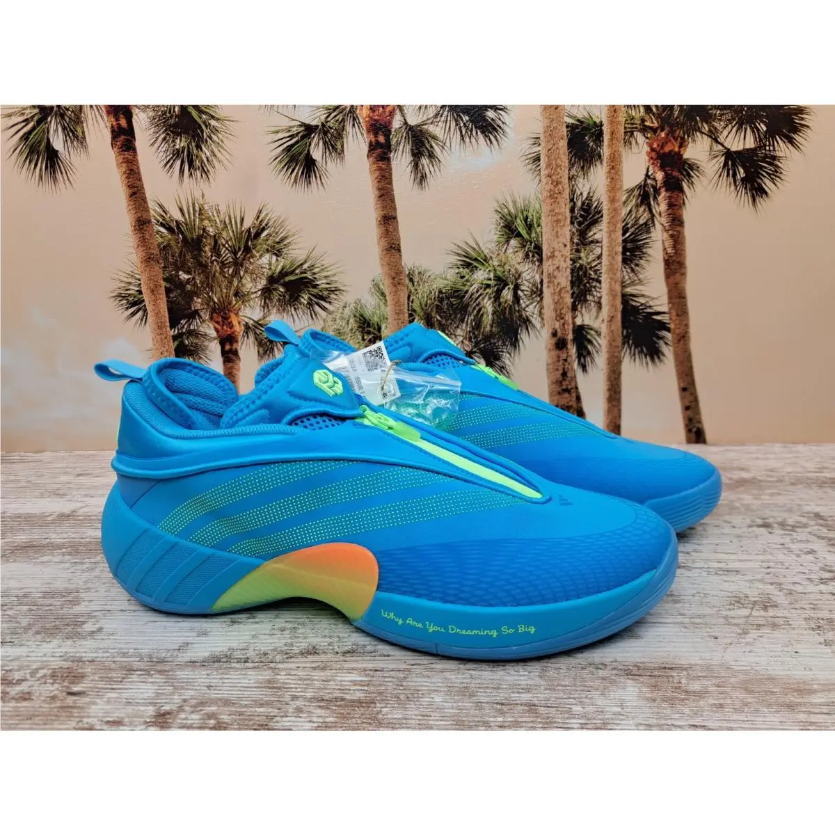 Adidas D.o.n. Issue 7 x AB PE Blue Yellow Basketball Shoes Men`s Size 10