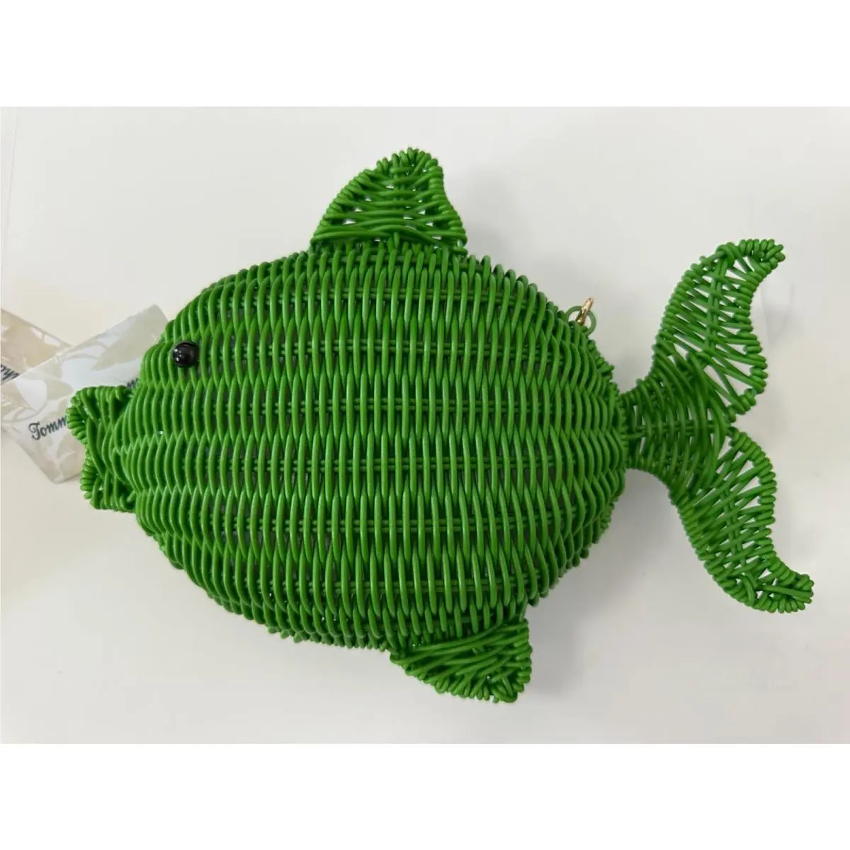 Viral Woven Wicker Crossbody Bag Green Fish by Tommy Bahama