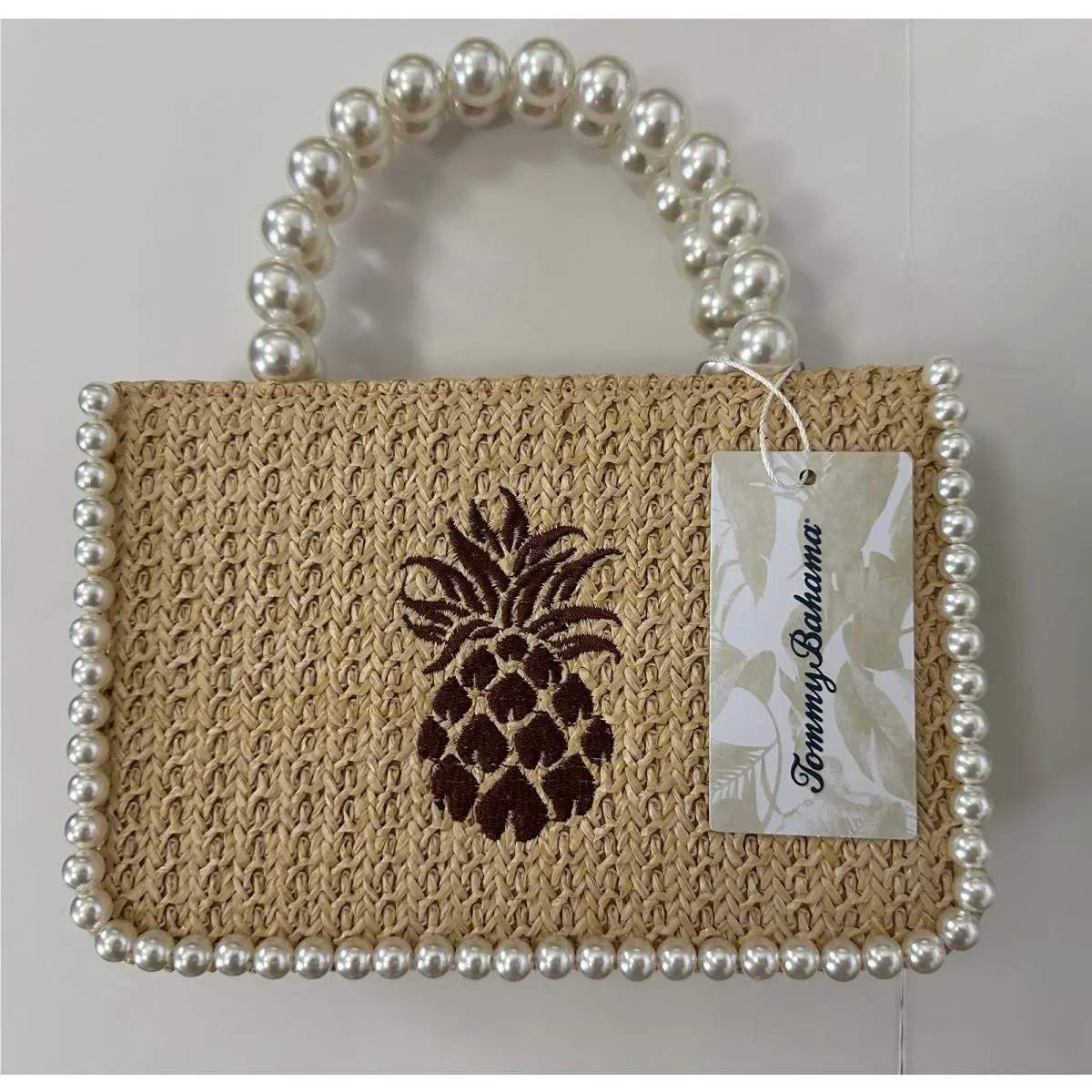 Viral Woven Wicker Crossbody Bag Pineapple & Pearl by Tommy Bahama
